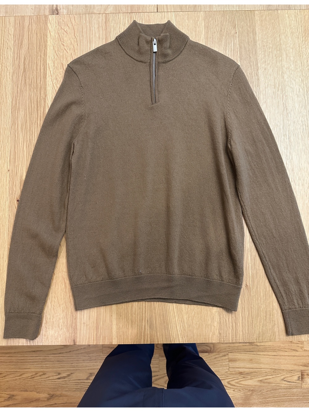 The Kooples Brown Half-Zip Sweater